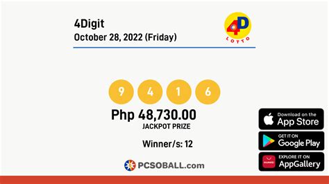 pcso 4 digit|October 28, 2022 (Friday) .